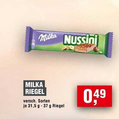 MILKA RIEGEL versch. Sorten je 31,5 g - 37 g Riegel