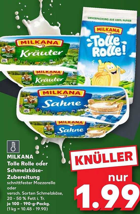 MILKANA Tolle Rolle oder Schmelzkäse-Zubereitung