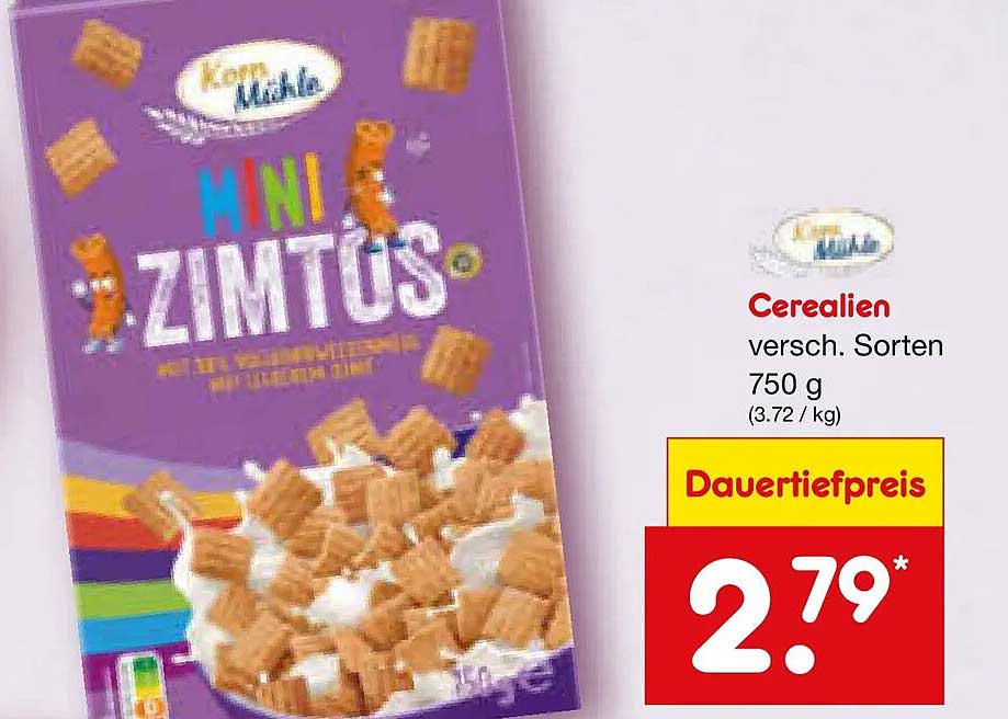 Mini Zimtus Cerealien versch. Sorten 750 g