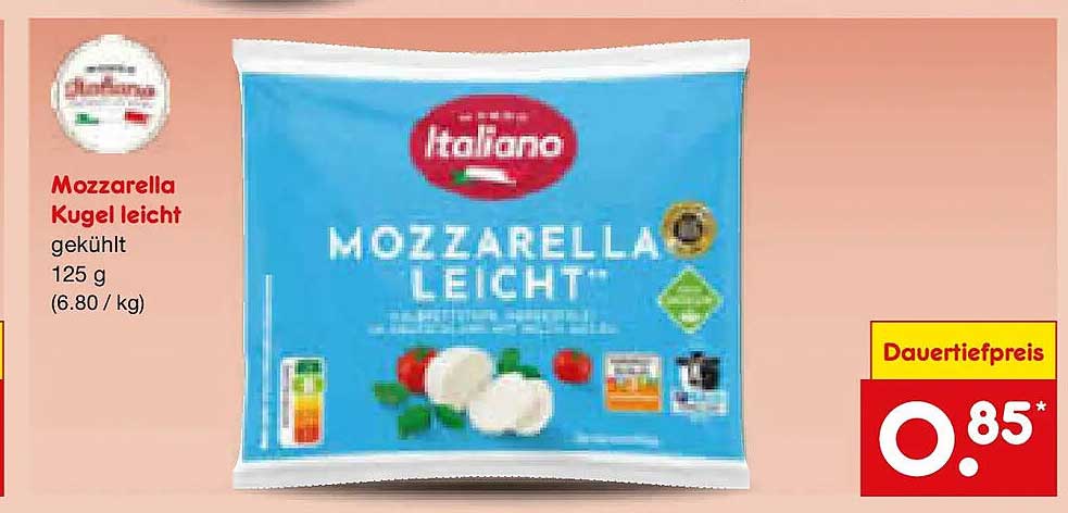 Mozzarella Kugel leicht