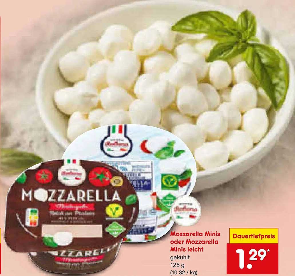 Mozzarella Minis oder Mozzarella Minis leicht
