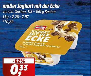 müller Joghurt mit der Ecke