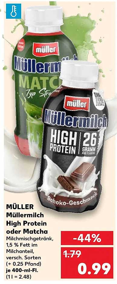 MÜLLER Müllermilch High Protein oder Matcha