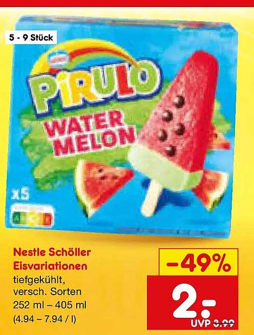 Nestle Schöller Eisvariationen