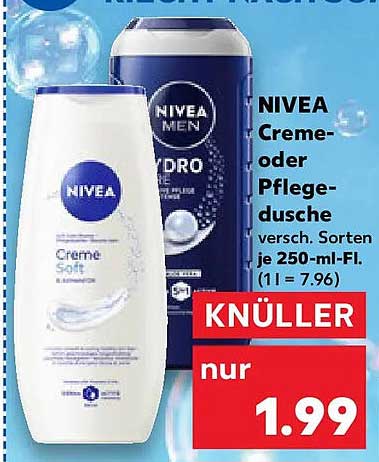 NIVEA Creme- oder Pflegedusche versch. Sorten je 250-ml-Fl.