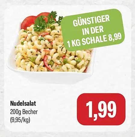 Nudelsalat 200g Becher (9,95/kg)