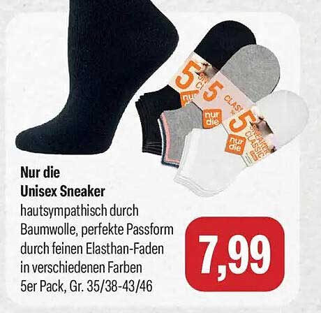 Nur die Unisex Sneaker