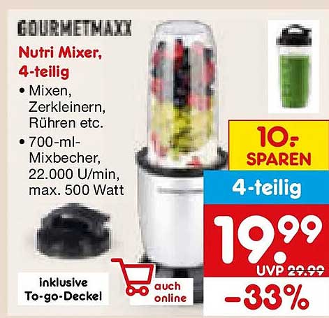 Nutri Mixer, 4-teilig