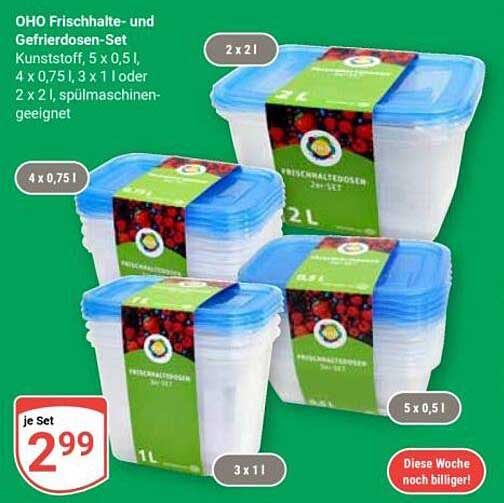 OHO Frischhalte- und Gefrierdosen-Set