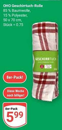 OHO Geschirrtuch-Rolle