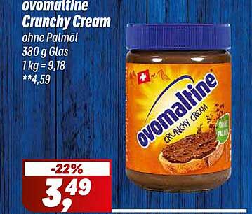 ovomaltine Crunchy Cream ohne Palmöl 380 g Glas