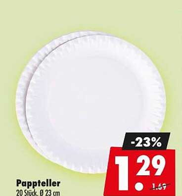 Pappteller 20 Stück, Ø 23 cm