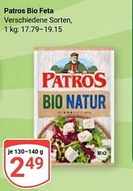 Patros Bio Feta Verschiedene Sorten, 1 kg: 17.79–19.15