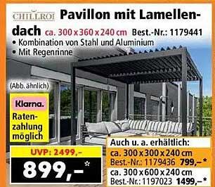 Pavillon mit Lamellendach