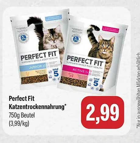 Perfect Fit Katzentrockenahrung* 750g Beutel