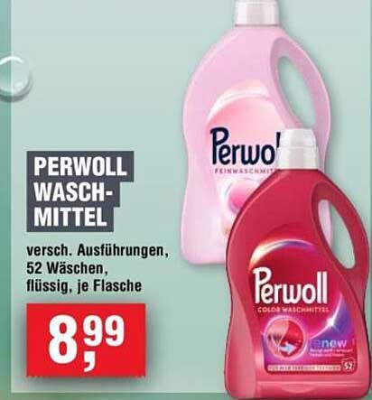 PERWOLL WASCH-MITTEL versch. Ausführungen, 52 Wäschen, flüssig, je Flasche