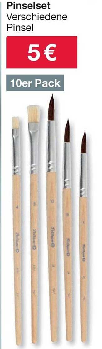 Pinselset Verschiedene Pinsel 10er Pack