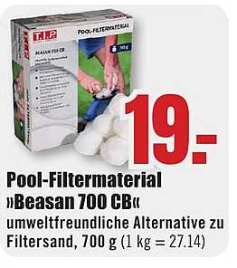Pool-Filtermaterial »Beasan 700 CB« umweltfreundliche Alternative zu Filtersand, 700 g (1 kg = 27,14)