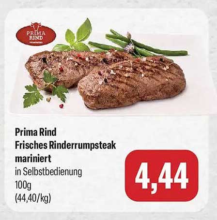 Prima Rind Frisches Rinderrumpsteak mariniert