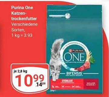 Purina One Katzen-trockenfutter Verschiedene Sorten, 1 kg = 3,93