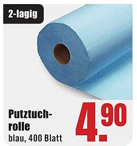 Putztuch-rolle blau, 400 Blatt