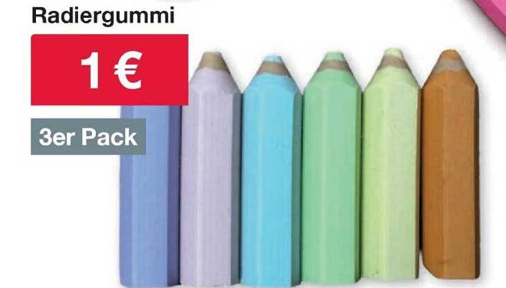 Radiergummi 3er Pack