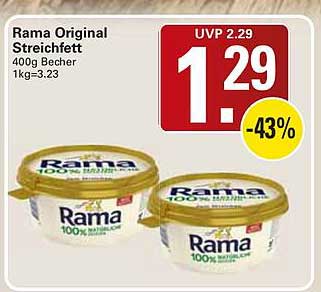 Rama Original Streichfett 400g Becher 1kg=3,23