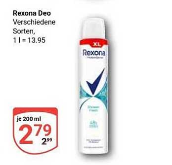 Rexona Deo Verschiedene Sorten, 1 l = 13.95
