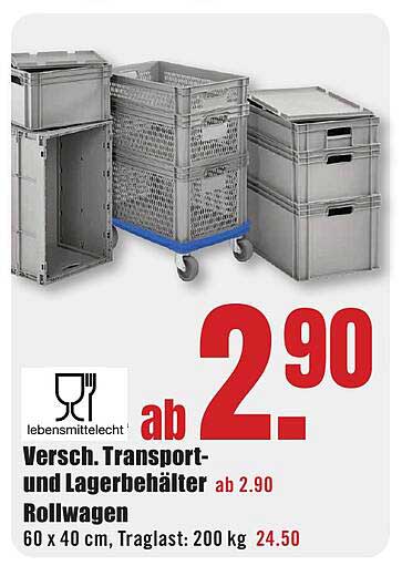 Rollwagen 60 x 40 cm, Traglast: 200 kg
