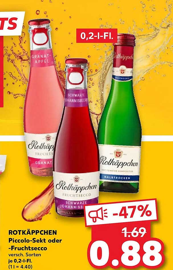 ROTKÄPPCHEN Piccolo-Sekt oder -Fruchtsecco verschiedene Sorten je 0,2-l-Fl.