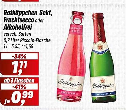 Rotkäppchen Sekt, Fruchtsecco oder Alkoholfrei