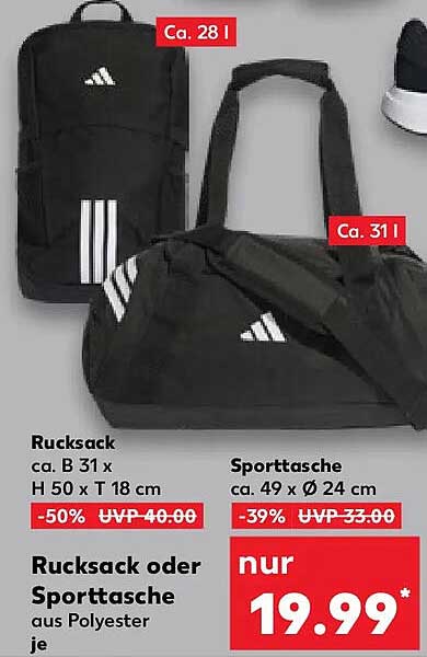 Rucksack oder Sporttasche