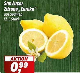 San Lucar Zitrone „Eureka“ aus Spanien Kl. I, Stück