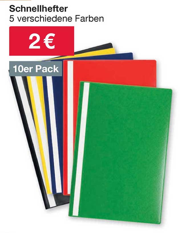 Schnellhefter 5 verschiedene Farben
