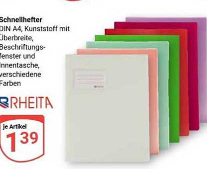 Schnellhefter DIN A4, Kunststoff mit Überbreite, Beschriftungsfenster und Innentasche, verschiedene Farben