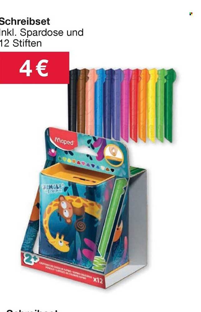 Schreibset Inkl. Spardose und 12 Stiften