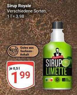 Sirup Royale Verschiedene Sorten, 1 l = 3,98