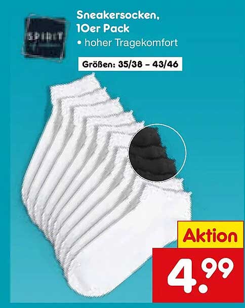 Sneakersocken, 10er Pack