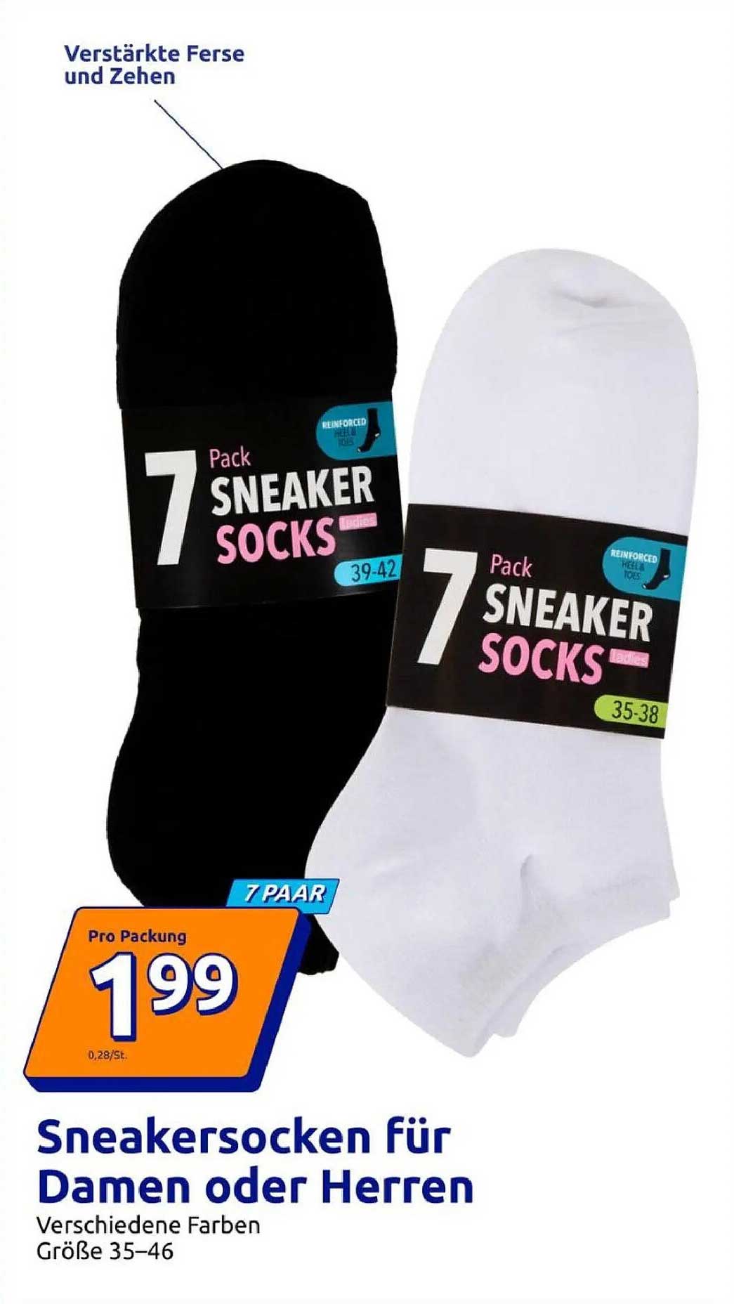 Sneakersocken für Damen oder Herren