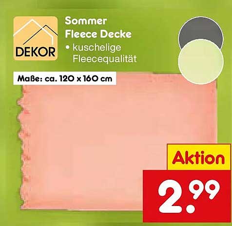 Sommer Fleece Decke