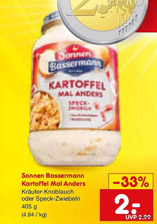 Sonnen Bassermann Kartoffel Mal Anders Kräuter-Knoblauch oder Speck-Zwiebeln 405 g