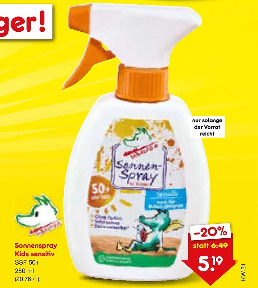 Sonnenspray Kids sensitiv SSF 50+ 250 ml