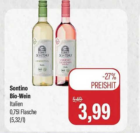 Sontino Bio-Wein Italien 0,75l Flasche (5,32/l)