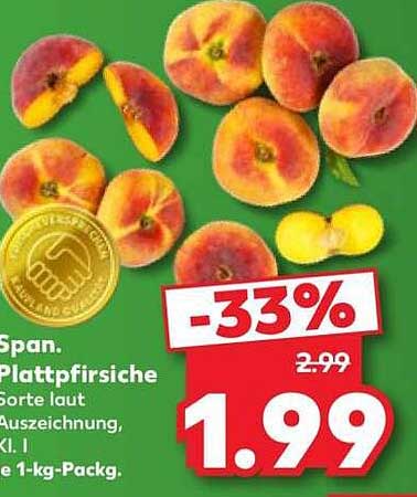 Span. Plattpfirsiche
