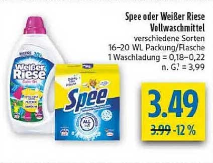 Spee oder Weißer Riese Vollwaschmittel