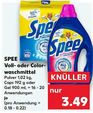 SPEE Voll- oder Color-waschmittel