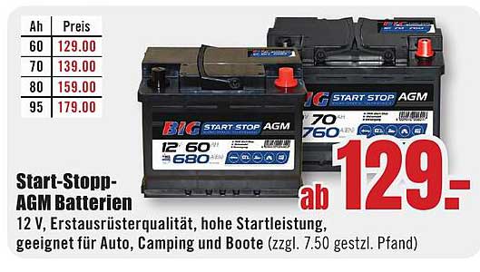 Start-Stopp-AGM Batterien