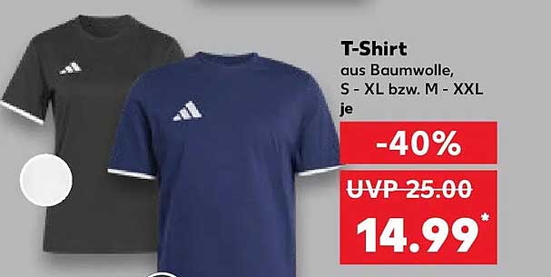 T-Shirt aus Baumwolle, S - XL bzw. M - XXL je