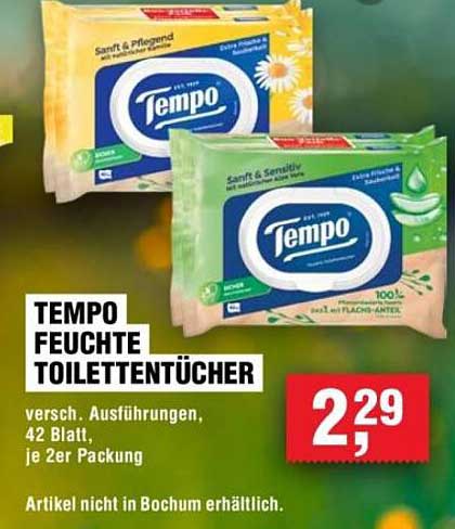 TEMPO FEUCHTE TOILETTENTÜCHER