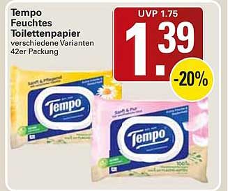 Tempo Feuchtes Toilettenpapier verschiedene Varianten 42er Packung